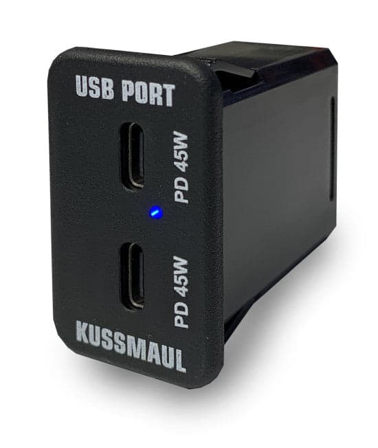 Kussmaul Electronics USB Dual Port Fire_Safety_USA Kussmaul Dual USB-C Charging Port, 12V/24V