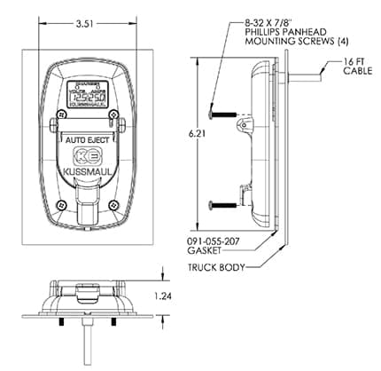 Kussmaul Electronics Auto Eject Fire_Safety_USA Kussmaul Super Auto Eject Deluxe Cover with Digital Display