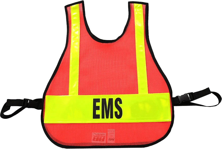 R & B Fabrication Safety Vests Fire_Safety_USA LARGE Mesh Safety Vest with Reflective Material