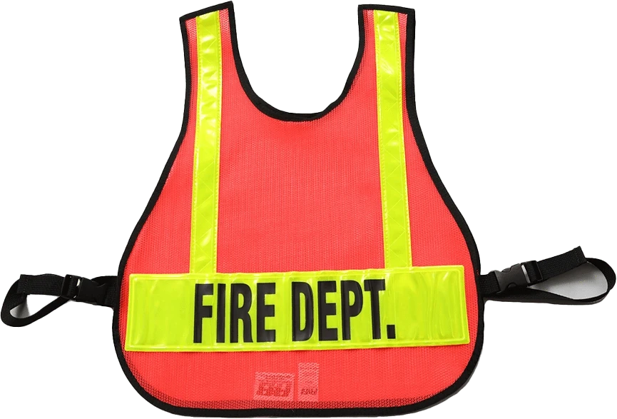 R & B Fabrication Safety Vests Fire_Safety_USA LARGE Mesh Safety Vest with Reflective Material