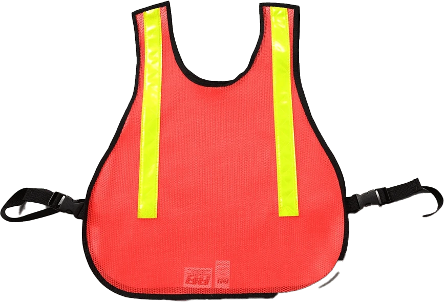 R & B Fabrication Safety Vests Fire_Safety_USA LARGE Mesh Safety Vest with Reflective Material