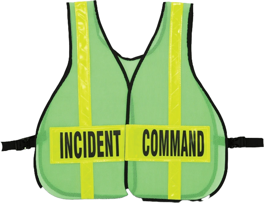 R & B Fabrication Safety Vests Fire_Safety_USA LARGE Safety Command Vest with Front Closure