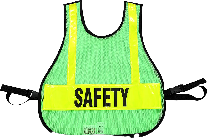 R & B Fabrication Safety Vests Fire_Safety_USA Lime Green Mesh Safety Vest with Reflective Material