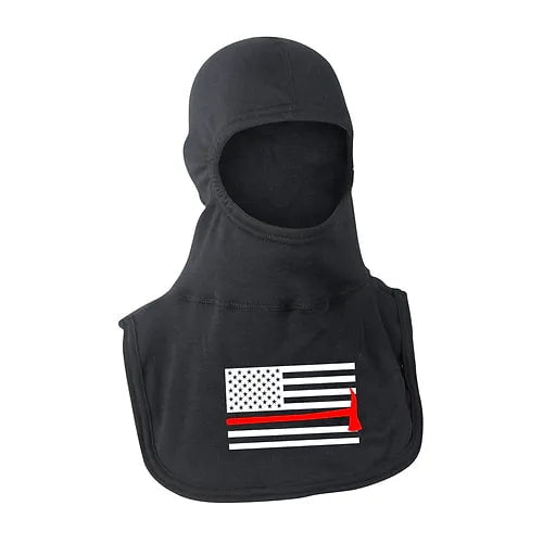Majestic Fire Apparel Hoods Fire_Safety_USA Majestic Flag Axe Red Line