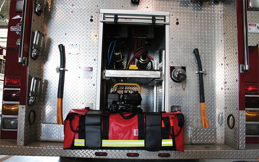 R & B Fabrication Hose Pack Fire_Safety_USA Milwaukee Strap Fold Out Hose Pack