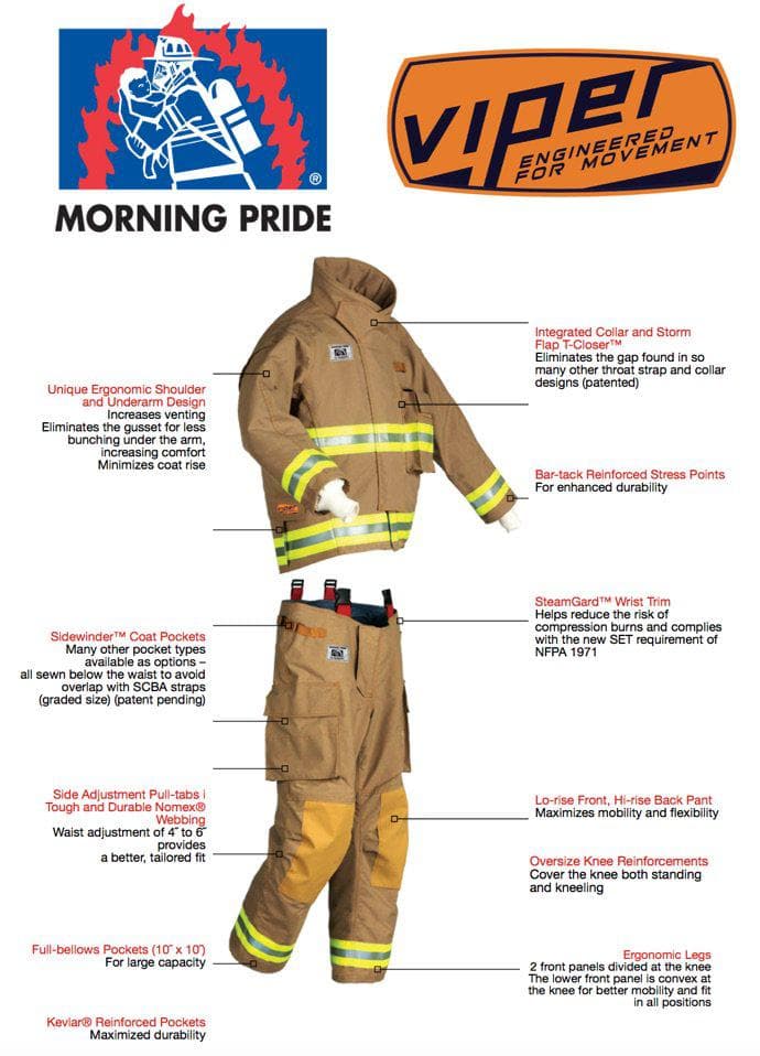 Honeywell Bunker Gear Fire_Safety_USA Morning Pride® VIPER - Structural Turnout Gear