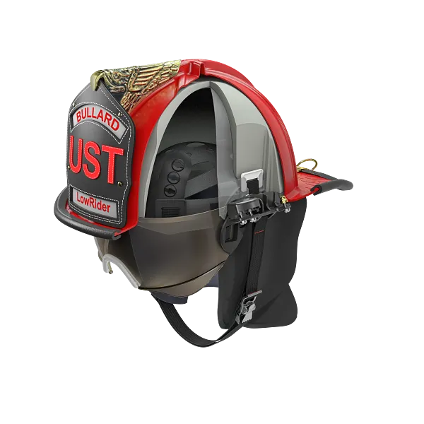Bullard Helmet Fire_Safety_USA NEW Bullard UST® LowRider Traditional Fire Helmet with 6" Brass Eagle - Matte Finish