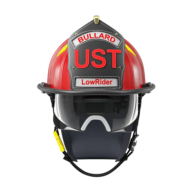Bullard Helmet Fire_Safety_USA NEW Bullard UST® LowRider Traditional Fire Helmet with 6" Brass Eagle - Matte Finish