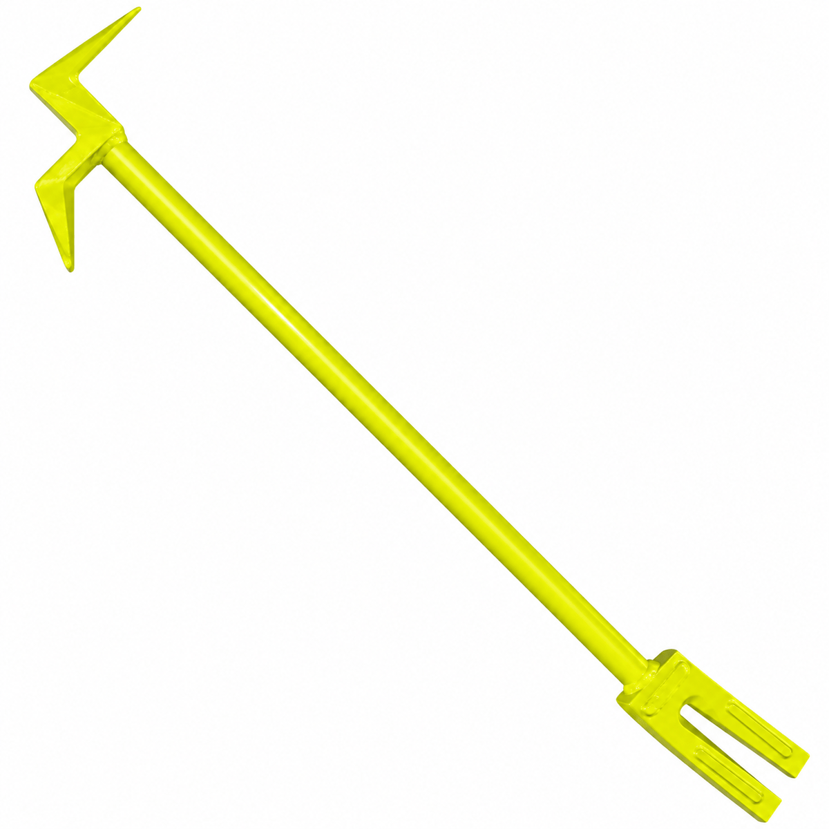 LeatherHead Tools Forcible Entry Fire_Safety_USA New York Claw with Hook and Halligan - HiViz Lime