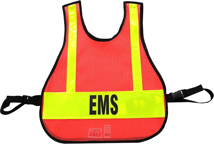 R & B Fabrication Safety Vests Fire_Safety_USA Orange Mesh Safety Vest with Reflective Material