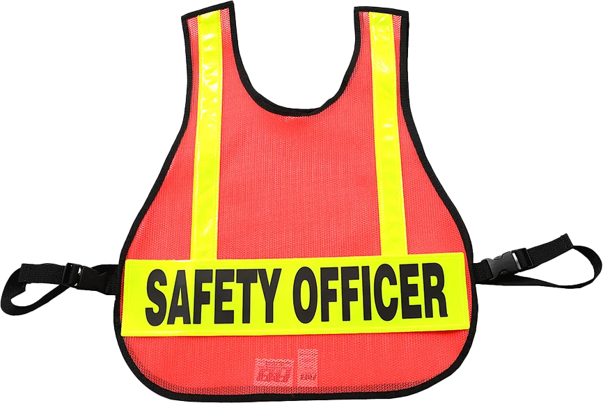 R & B Fabrication Safety Vests Fire_Safety_USA Orange Mesh Safety Vest with Reflective Material