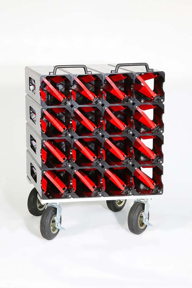 PAC Tools SCBA Bottle Storage Fire_Safety_USA PAC Tools Cylinder Mate 16 Pack Cart – CM6060-16