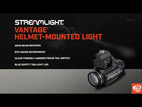 streamlight 69140 vantage led tactical helmet mounted flashlight II Fire Light Boro Float glass lens Streamlight Vantage 115-Lumens Helmet-Mounted Light