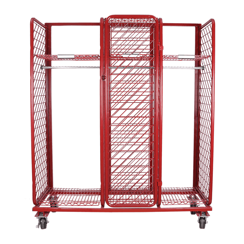 Turnout Gear Storage Rack - Ready Rack Single Sided Mobile Red Rack 20 ...