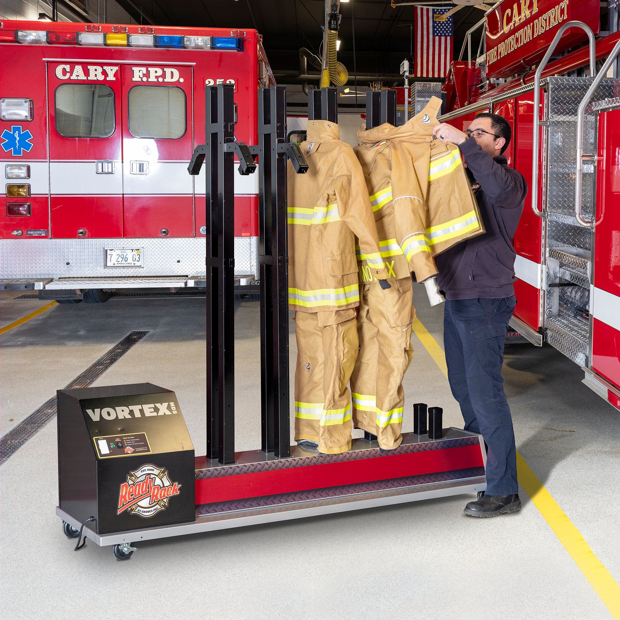 Ready Rack Gear Dryer Fire_Safety_USA Ready Rack Vortex MD5 Mobile Dryer 5‑Position
