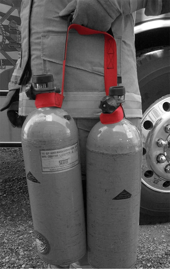 R & B Fabrication Tool Bags Fire_Safety_USA Red CYLI-STRAP