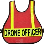 R & B Fabrication Safety Vests Fire_Safety_USA Red LARGE Mesh Safety Vest with Reflective Material