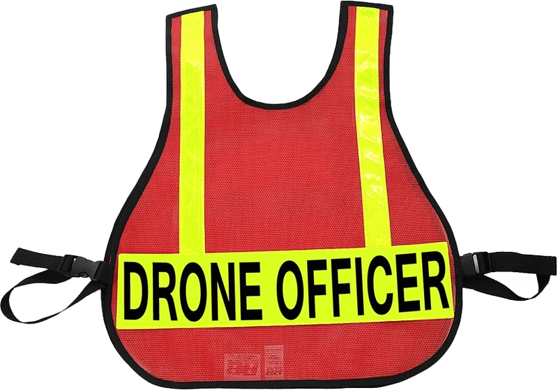 R & B Fabrication Safety Vests Fire_Safety_USA Red LARGE Mesh Safety Vest with Reflective Material