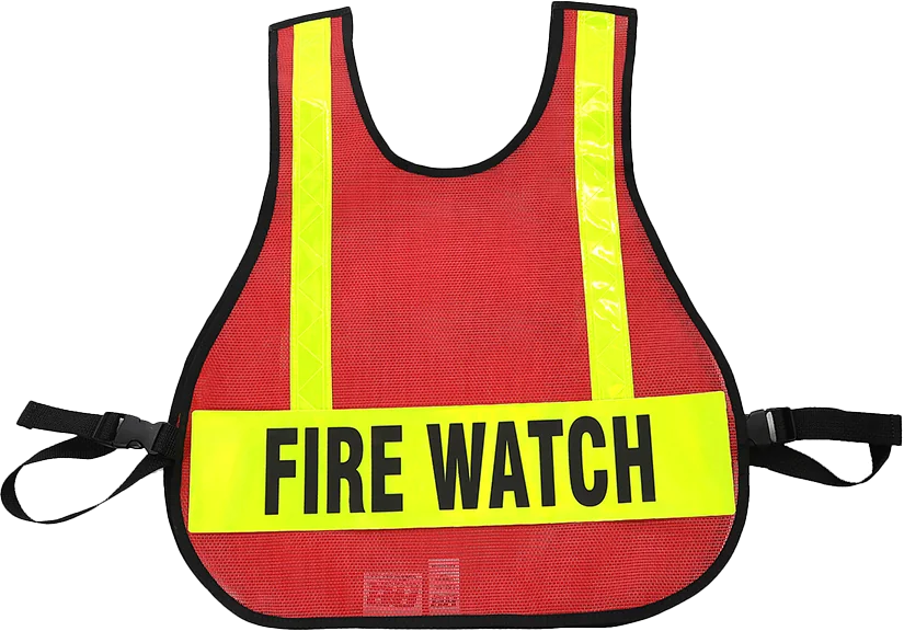 R & B Fabrication Safety Vests Fire_Safety_USA Red Mesh Safety Vest with Reflective Material