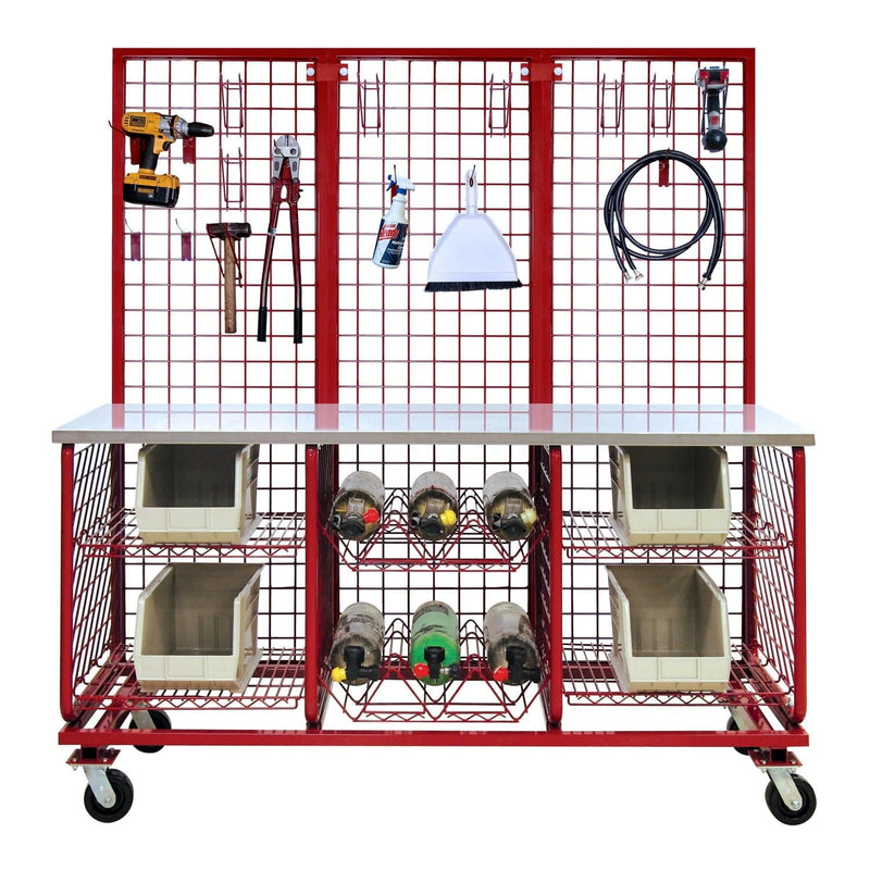 Ready Rack Hose Accessories Fire_Safety_USA Red Rack Worktable System