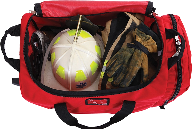 R & B Fabrication Firefighter Bags Fire_Safety_USA Red Roller Gear Bag