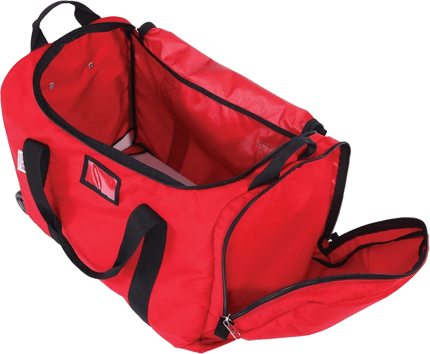 R & B Fabrication Firefighter Bags Fire_Safety_USA Red Roller Gear Bag