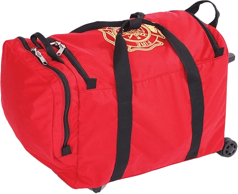 R & B Fabrication Firefighter Bags Fire_Safety_USA Red Roller Gear Bag