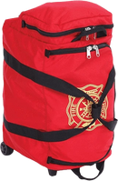 R & B Fabrication Firefighter Bags Fire_Safety_USA Red Roller Gear Bag