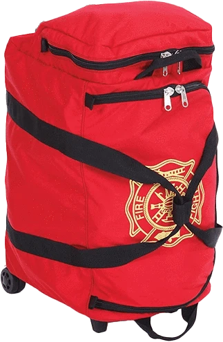 R & B Fabrication Firefighter Bags Fire_Safety_USA Red Roller Gear Bag