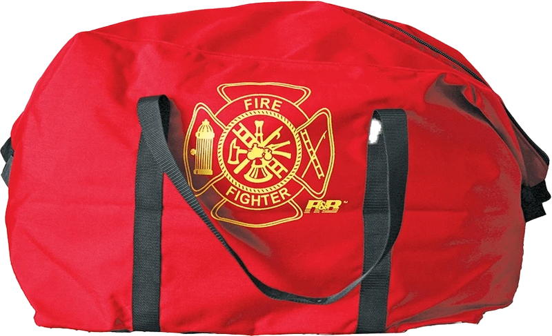 R & B Fabrication Firefighter Bags Fire_Safety_USA Red Top Zipped Wide Mouth Gear Bag