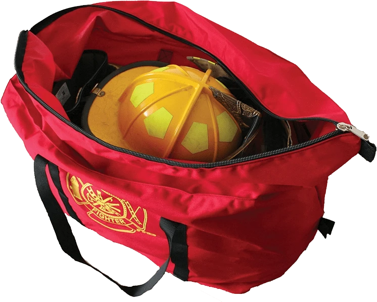 R & B Fabrication Firefighter Bags Fire_Safety_USA Red Top Zipped Wide Mouth Gear Bag