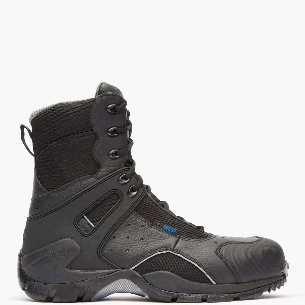 Rocky Uniform Boots Fire_Safety_USA Rocky 1st Med Carbon Fiber Toe Puncture-Resistant Side-Zip Waterproof Public Service Boot
