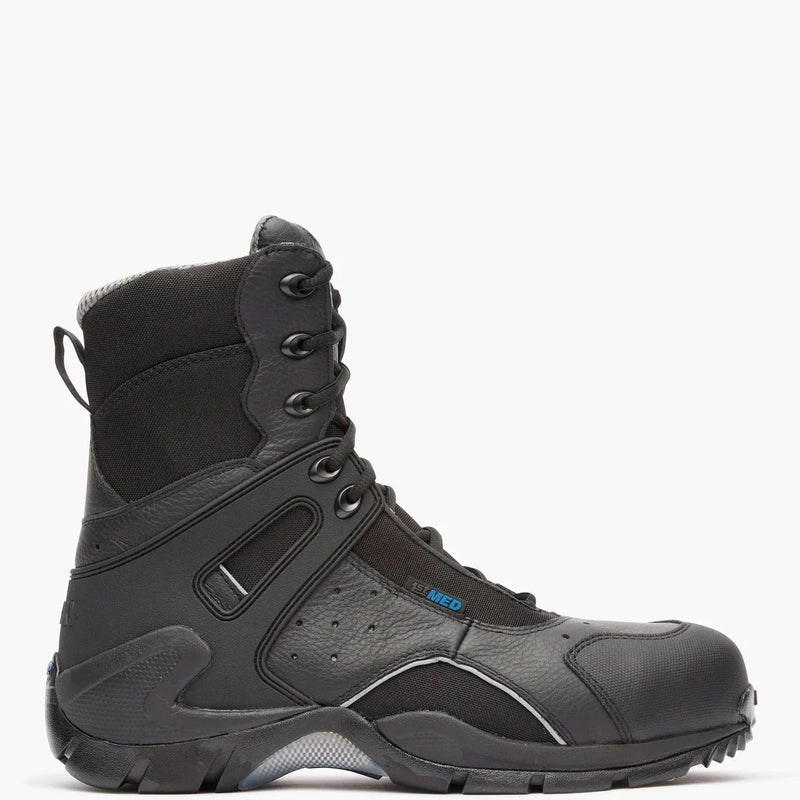 Rocky Uniform Boots Fire_Safety_USA Rocky 1st Med Carbon Fiber Toe Puncture-Resistant Side-Zip Waterproof Public Service Boot