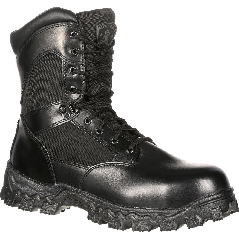 Rocky Uniform Boots Fire_Safety_USA Rocky AlphaForce Zipper Composite Toe Public Service Boot
