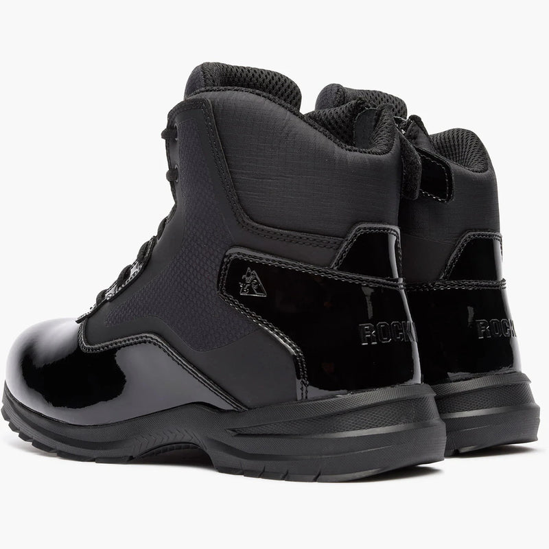 Rocky Uniform Boots Fire_Safety_USA Rocky Cadet 6" Black Side Zip Public Service Boot