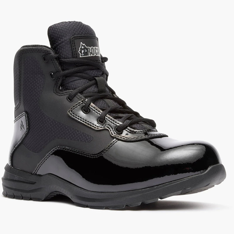 Rocky Uniform Boots Fire_Safety_USA Rocky Cadet 6" Black Side Zip Public Service Boot