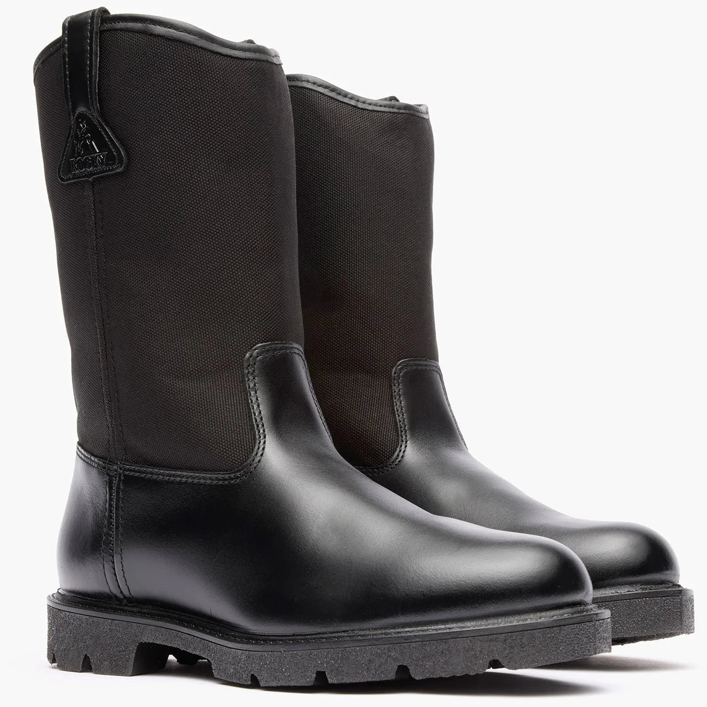Rocky Uniform Boots Fire_Safety_USA Rocky Warden Pull-On Wellington Public Service Boot