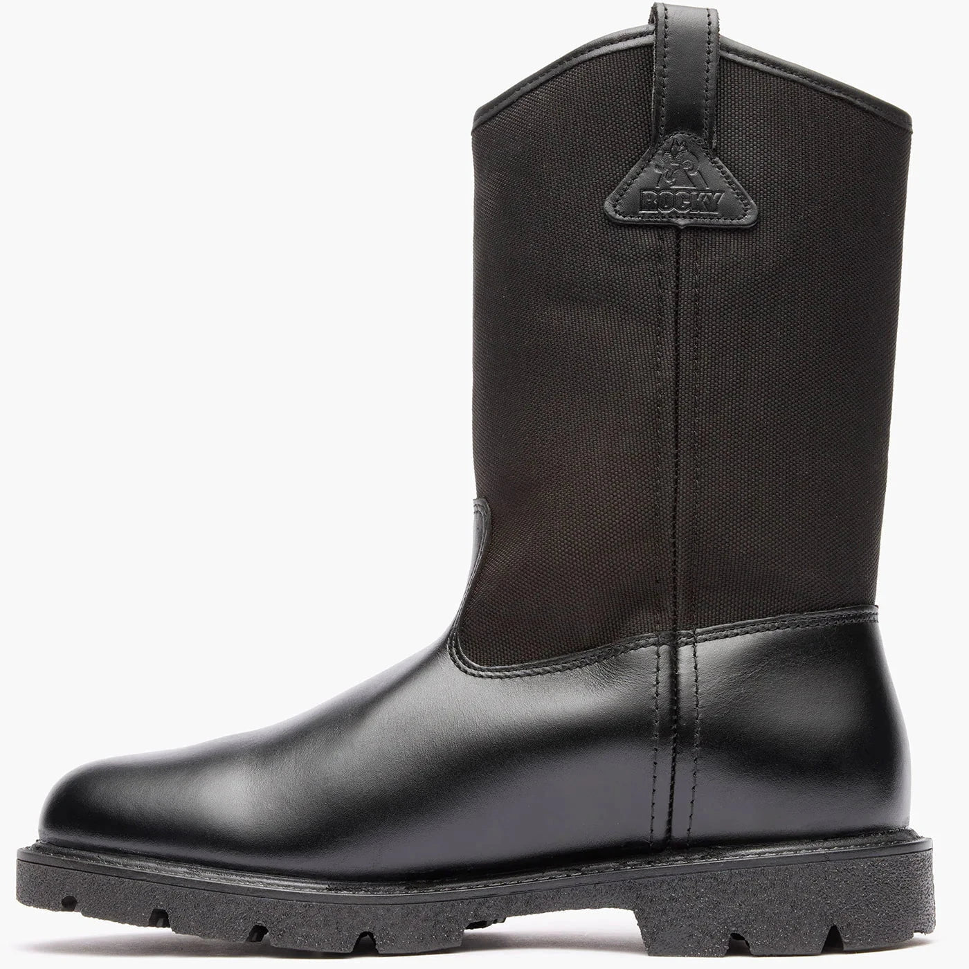 Rocky Uniform Boots Fire_Safety_USA Rocky Warden Pull-On Wellington Public Service Boot