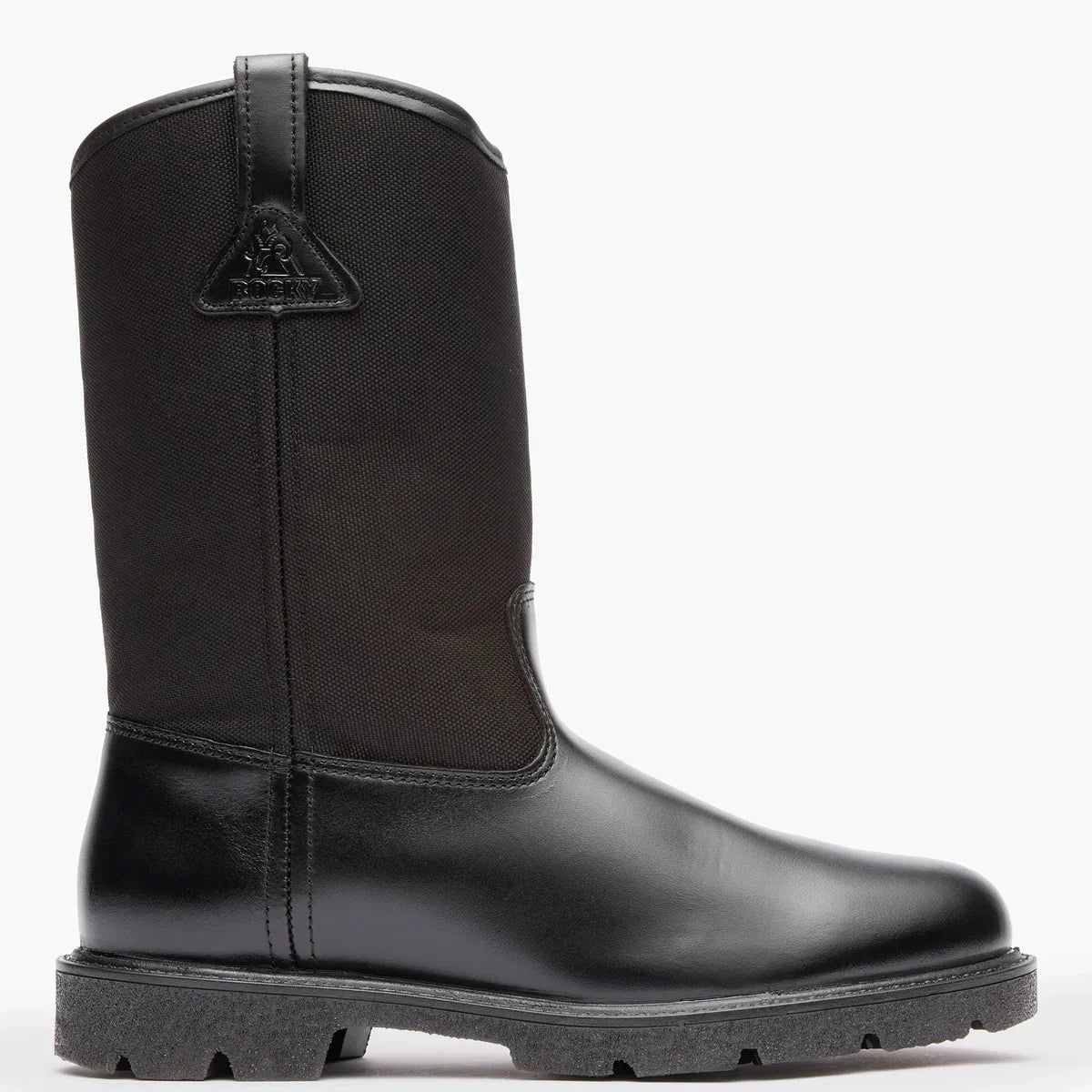 Rocky Uniform Boots Fire_Safety_USA Rocky Warden Pull-On Wellington Public Service Boot