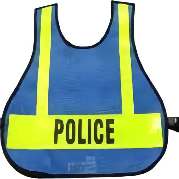 R & B Fabrication Safety Vests Fire_Safety_USA Royal Blue LARGE Mesh Safety Vest with Reflective Material