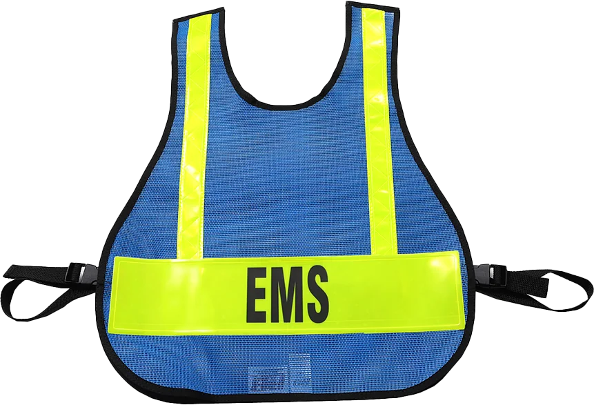 R & B Fabrication Safety Vests Fire_Safety_USA Royal Blue Mesh Safety Vest with Reflective Material