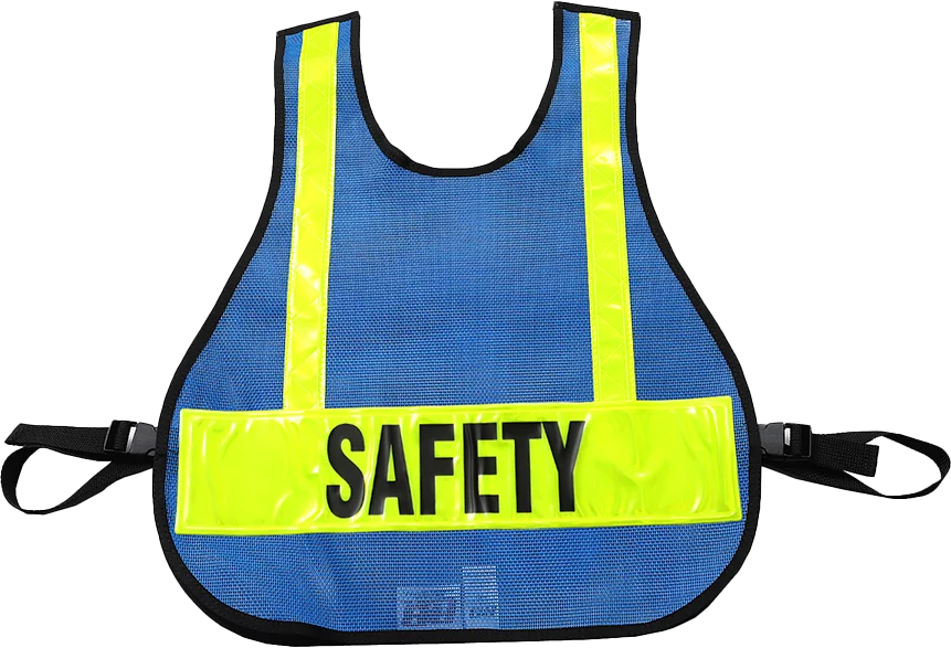 R & B Fabrication Safety Vests Fire_Safety_USA Royal Blue Mesh Safety Vest with Reflective Material