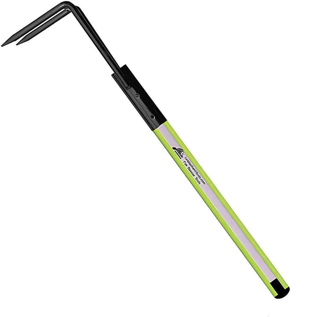 LeatherHead Tools Pike Pole Fire_Safety_USA Rubbish Hook Pike Pole Dog Bone I-Beam with Rubber Bumper