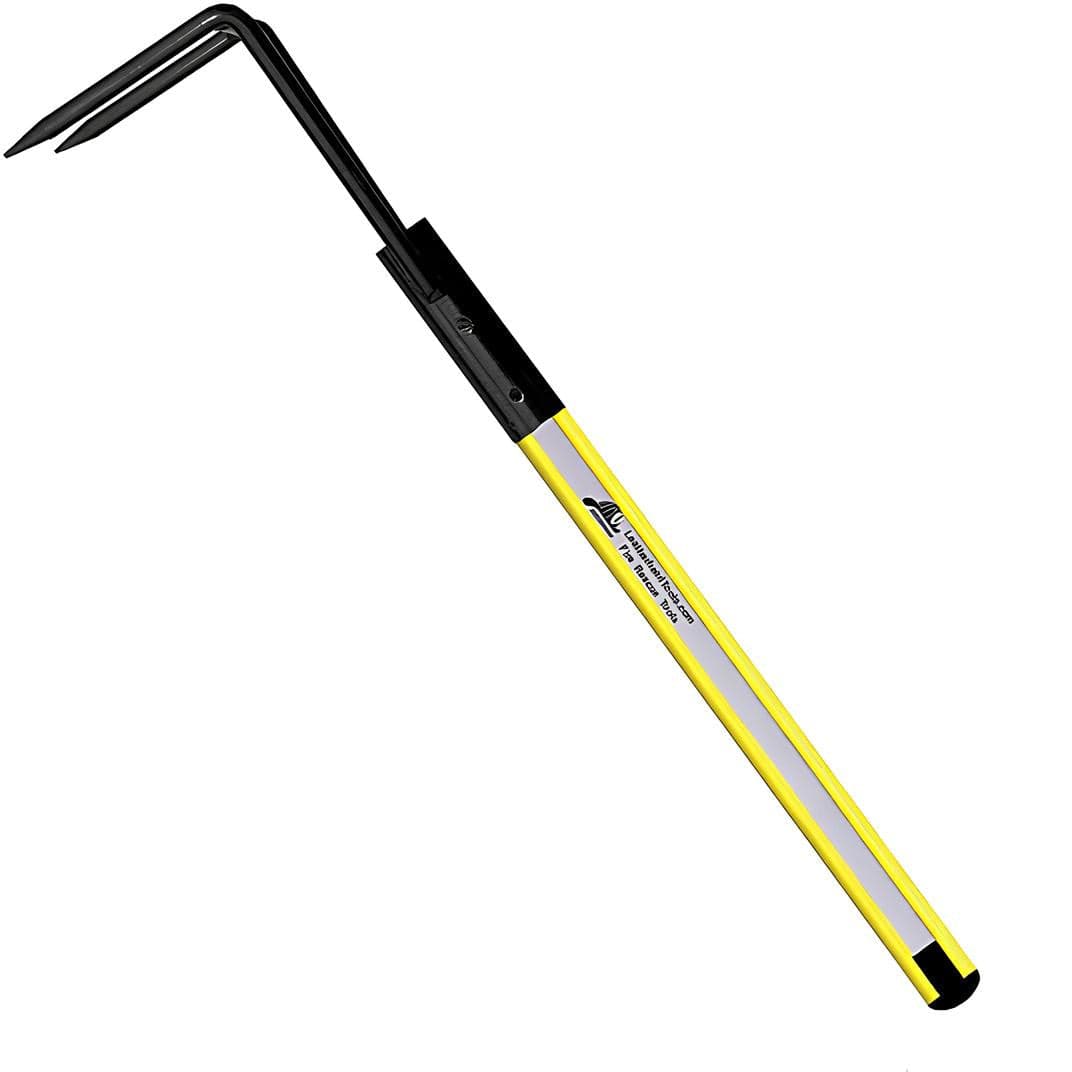 LeatherHead Tools Pike Pole Fire_Safety_USA Rubbish Hook Pike Pole Dog Bone I-Beam with Rubber Bumper