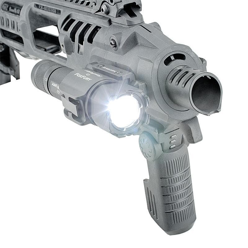 FoxFury Flashlight Fire_Safety_USA SideSlide Picatinny Weapon Light and Flashlight