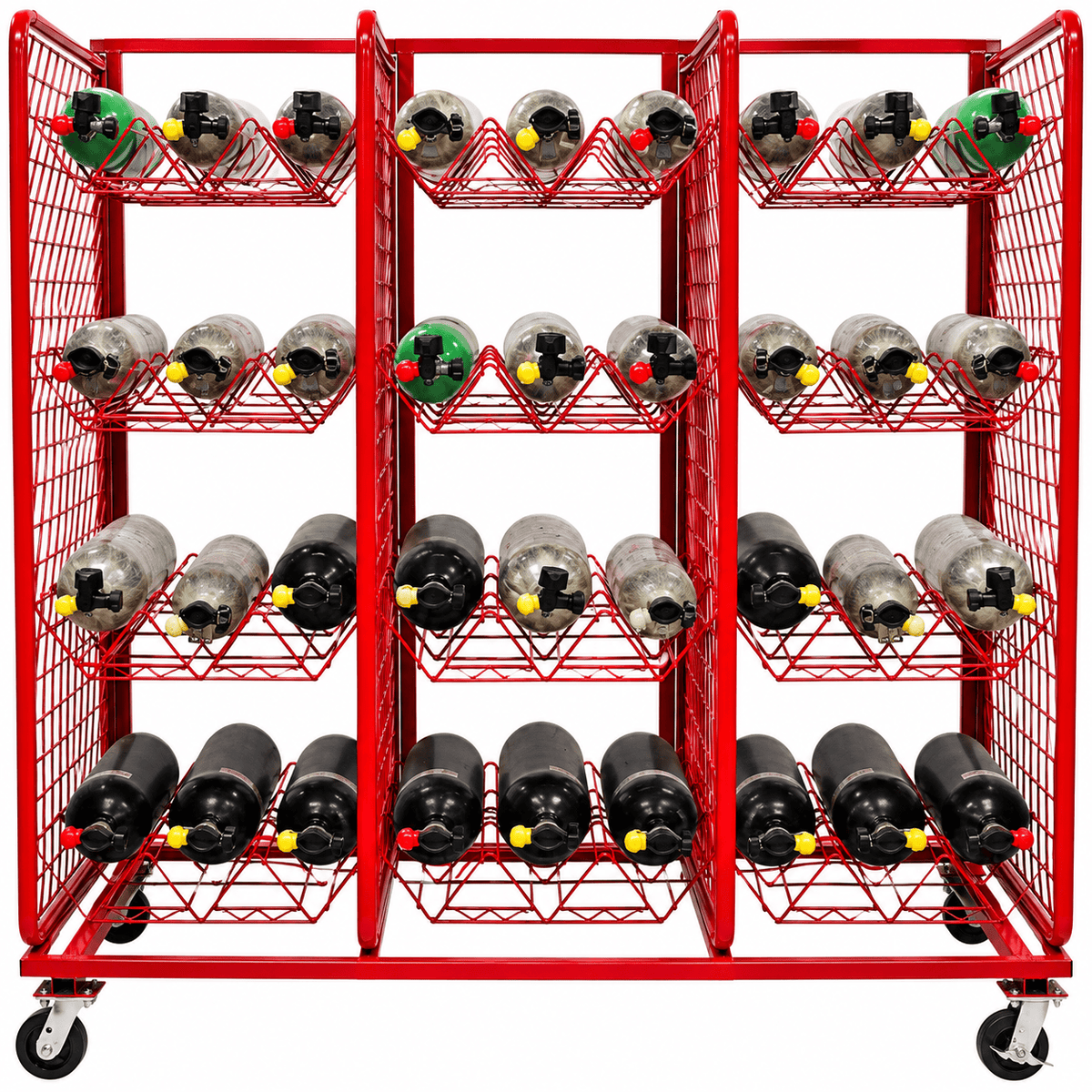 Ready Rack Gear Storage Fire_Safety_USA SOS Rack 3 Section Cylinder Storage
