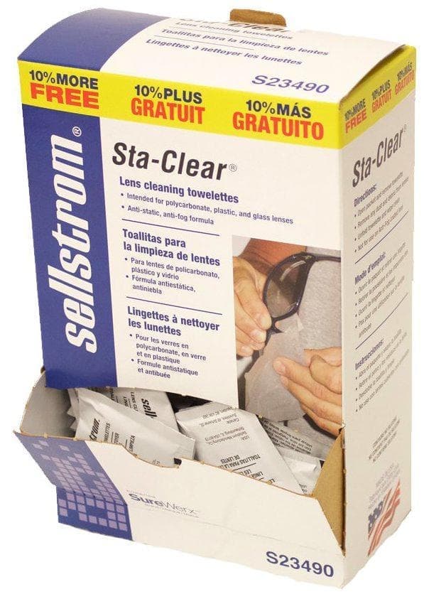Fire Safety USA Safety Glasses Fire_Safety_USA Sta-Clear Lens Cleaning Wipes (Box of 100)