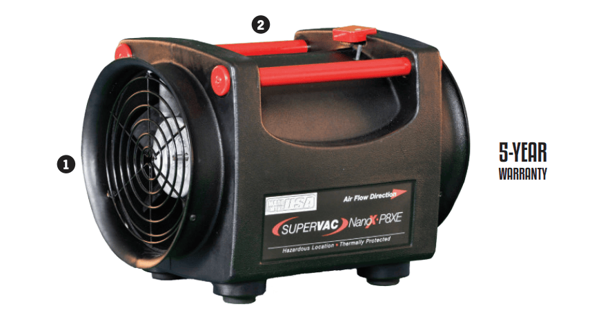 Super Vac Fans & Blowers Fire_Safety_USA Super Vac Electric NANO Confined Space Fan