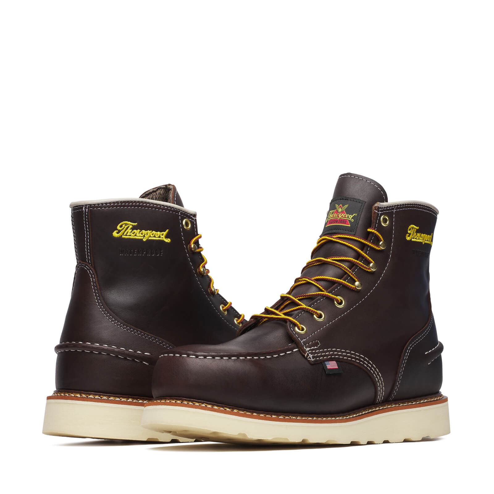Thorogood Uniform Boots Fire_Safety_USA Thorogood 1957 Series Waterproof 8″ Briar Pitstop Moc Toe - Men's
