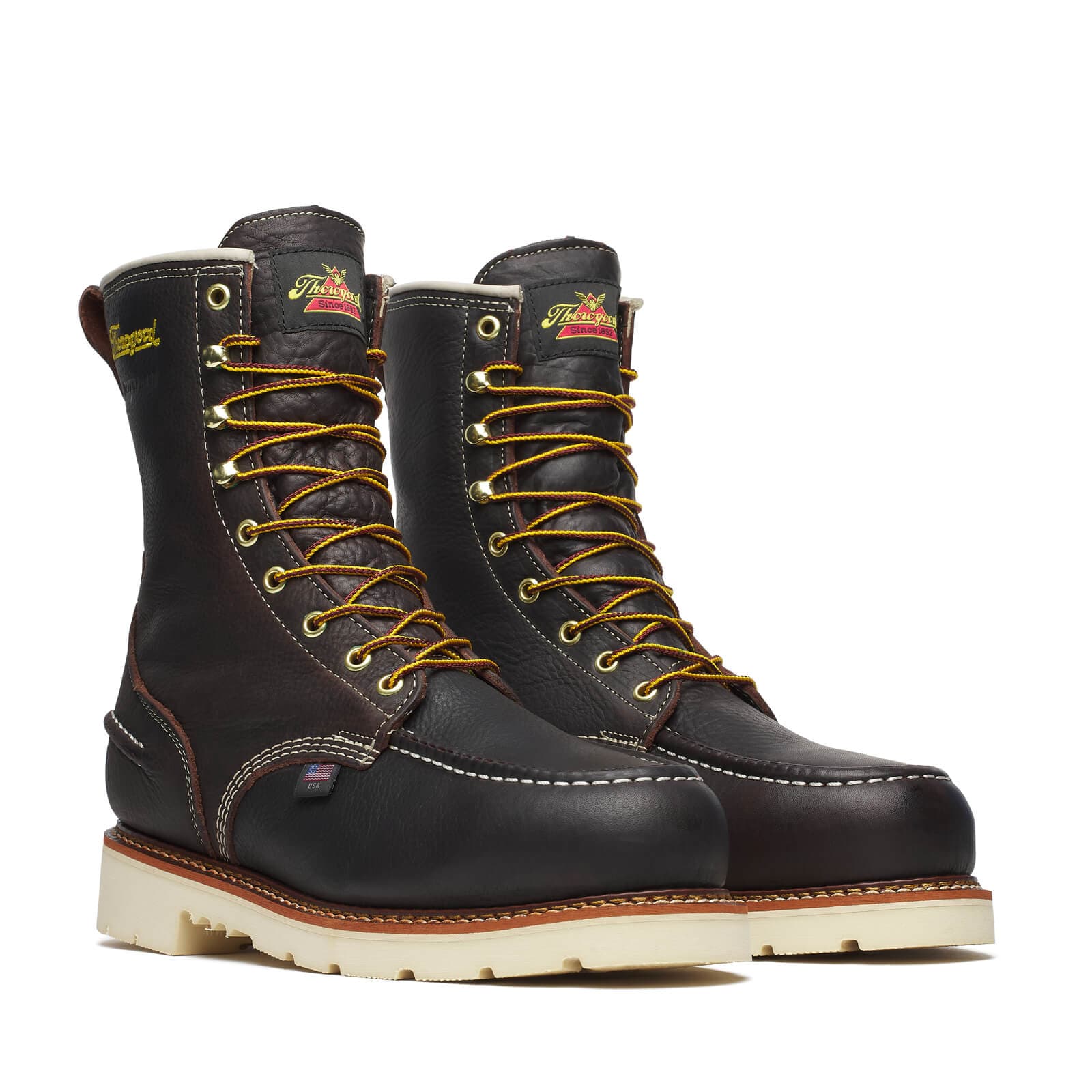 Thorogood Uniform Boots Fire_Safety_USA Thorogood 1957 Series Waterproof 8” Briar Pitstop Safety Toe - Men's